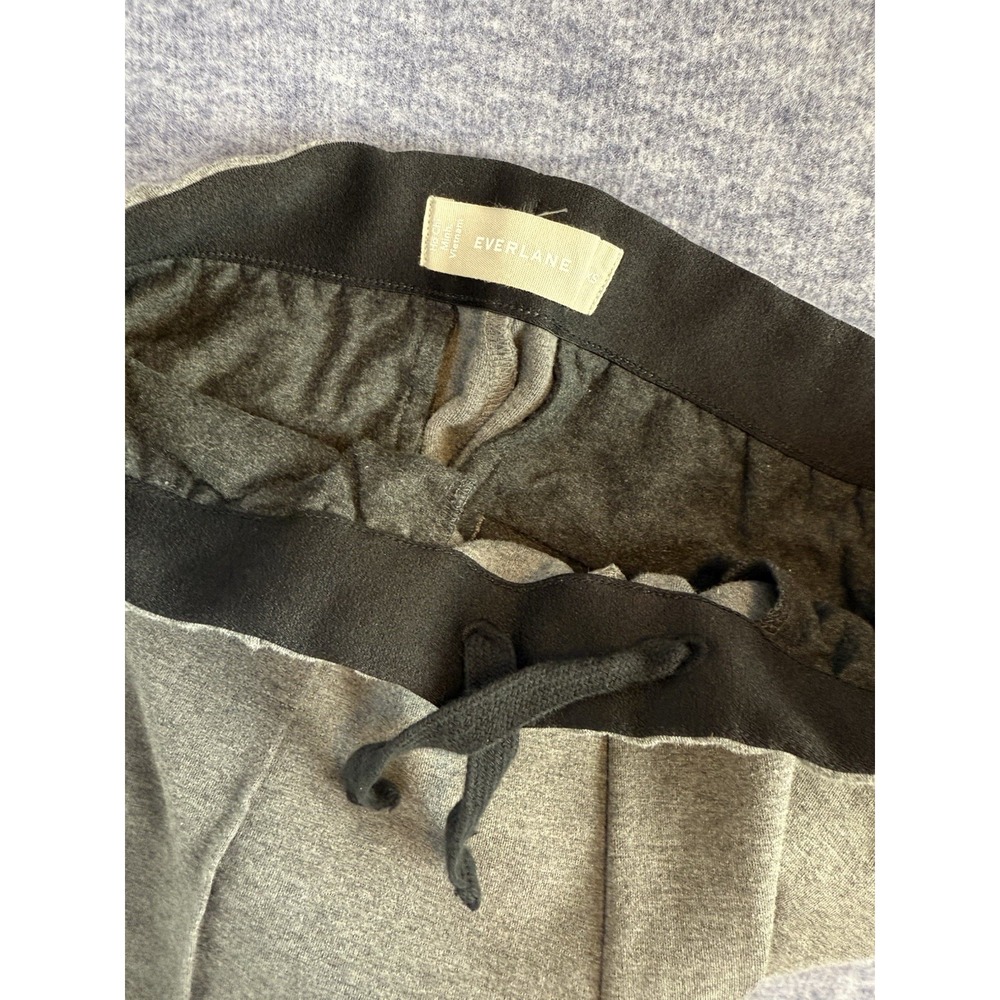 Everlane Pant Stretch Elastic Waist Slacks Gray Drawstring Women Size XS - Picture 11 of 11